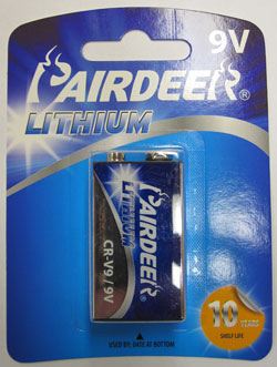 Pairdeer CR-V9 litíum rafhlöður