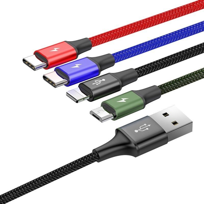 USB hleðslusnúra 4 í 1 USB Hleðslusnúra
