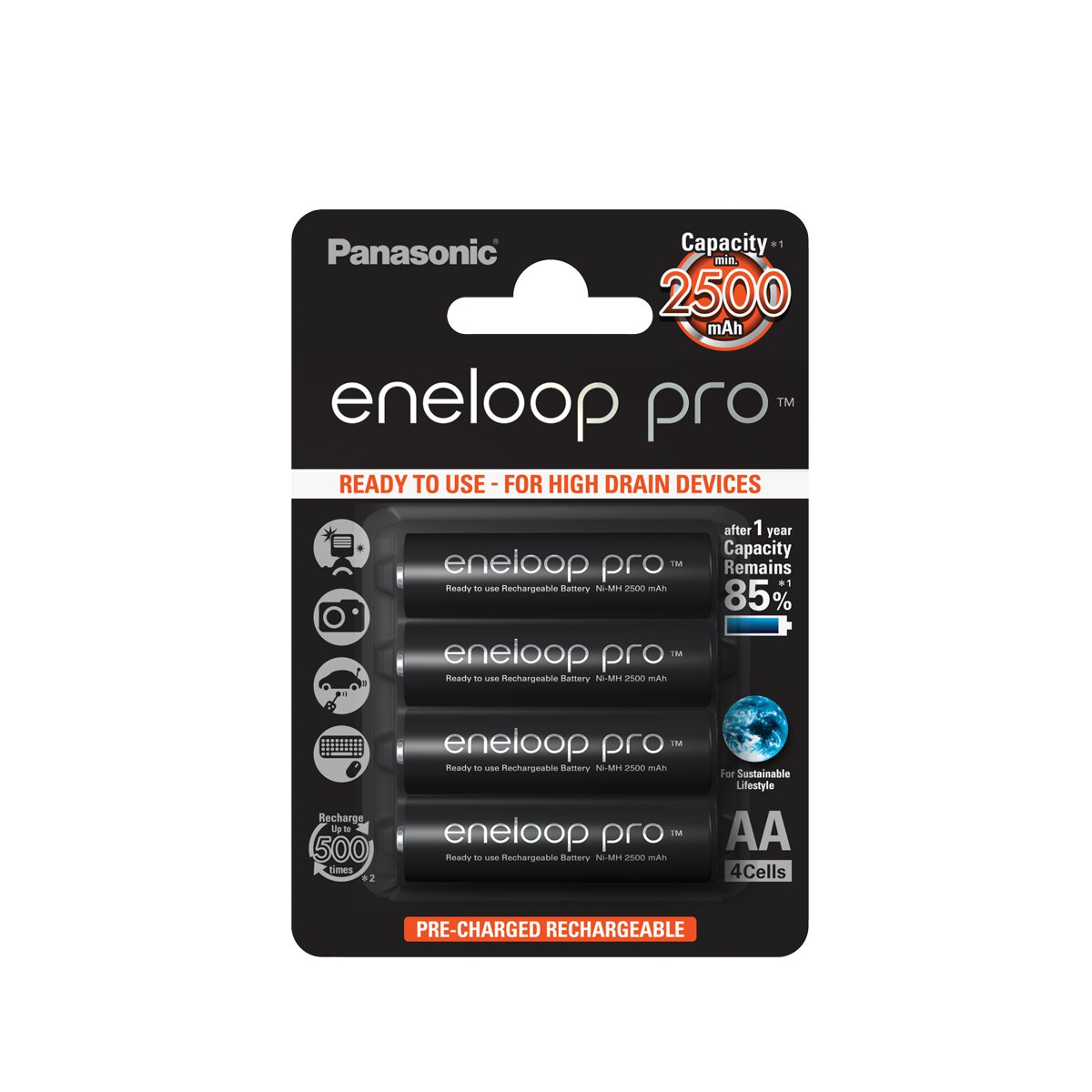 Panasonic Eneloop Pro hleðslurafhlöður Panasonic Eneloop Pro hleðslurafhlöður