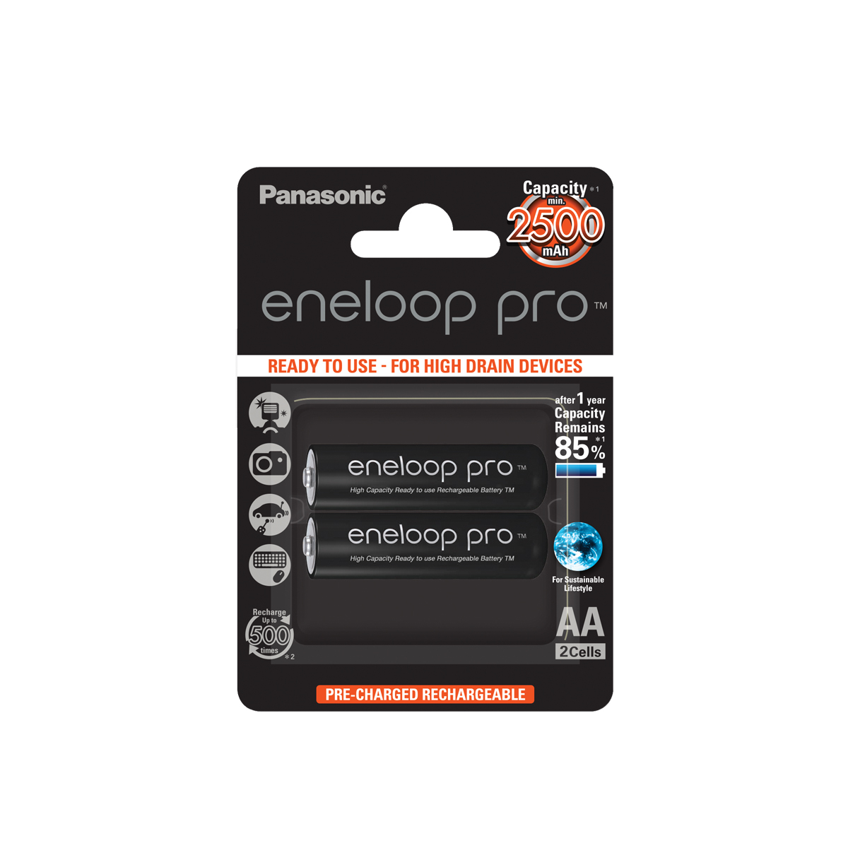 Panasonic Eneloop Pro hleðslurafhlöður Panasonic Eneloop Pro hleðslurafhlöður
