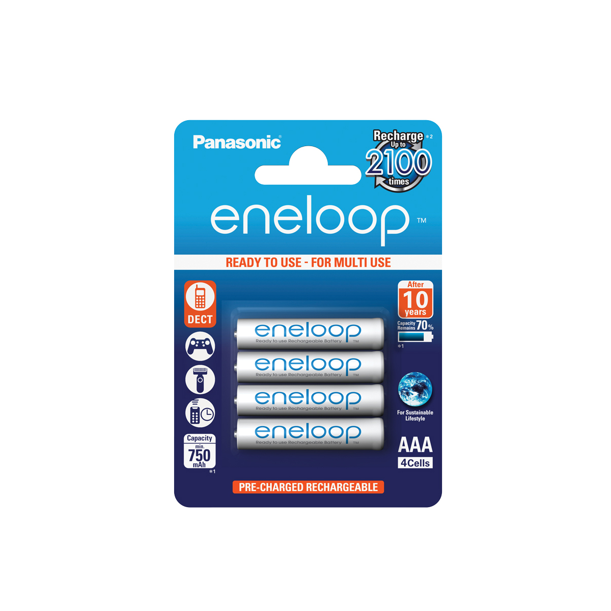 Panasonic Eneloop hleðslurafhlöður Panasonic Eneloop hleðslurafhlöður