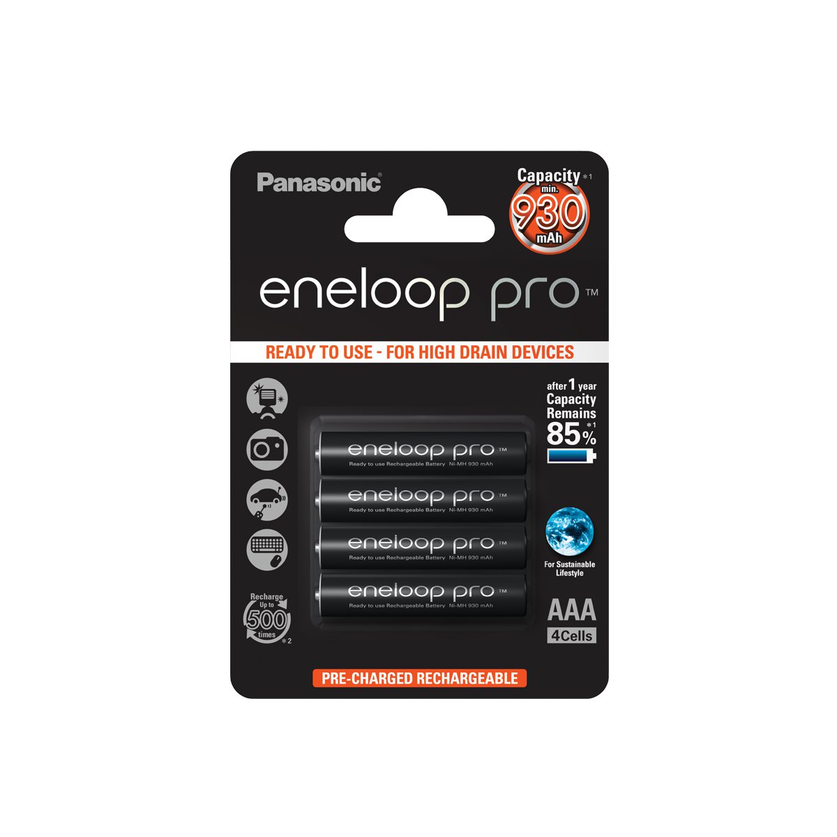 Panasonic Eneloop Pro hleðslurafhlöður Panasonic Eneloop Pro hleðslurafhlöður