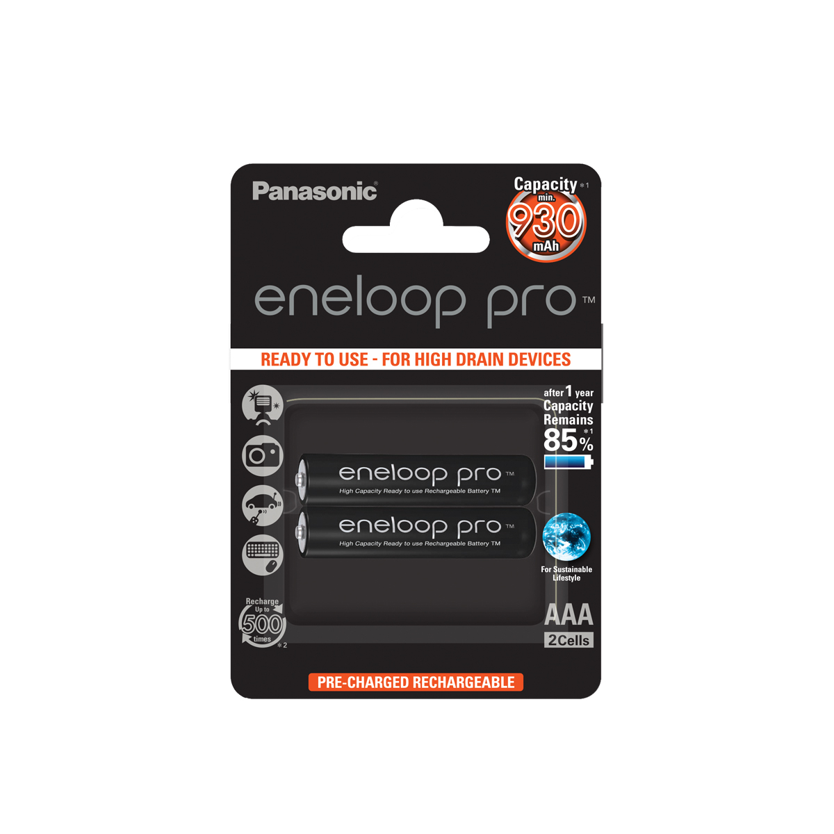 Panasonic Eneloop Pro hleðslurafhlöður Panasonic Eneloop Pro hleðslurafhlöður