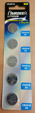 Lækkað verð á Pairdeer CR2016 og CR2032 Lithium rafhlöðum.