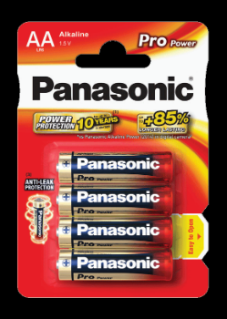 Fjórar gerðir af Panasonic alkaline rafhlöðum