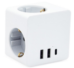 Fj&ouml;ltengi kubbur 2xUSB + 1xC Port