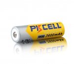 18650 PKCell hle&eth;slurafhla&eth;a m/toppi 2600mAh 3.7V